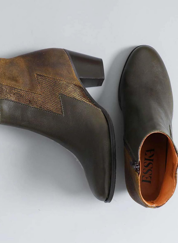Mash Heeled Boots in Khaki from Esska