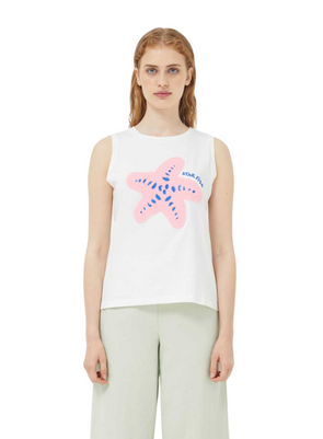 Starfish Printed Top in White from Compañia Fantastica