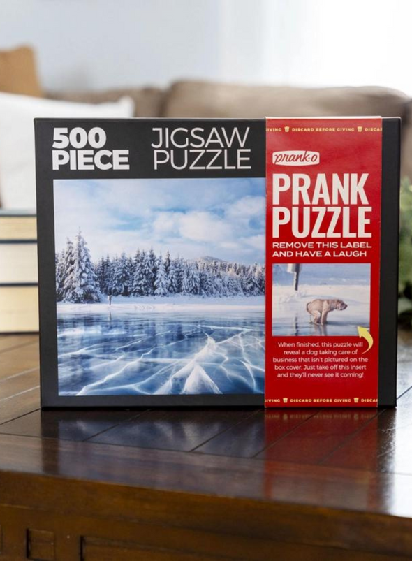 When Nature Calls 500 Piece Puzzle: Frozen Serenity from Prank-O