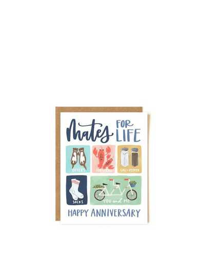 Mates For Life Anniversary Greeting Card from 1Canoe2