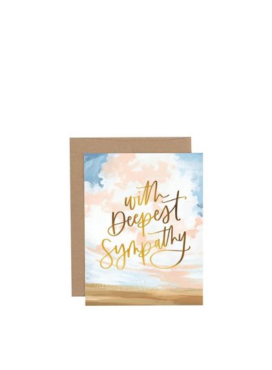 Plains Landscape Deepest Sympathy Greeting Card from 1Canoe2