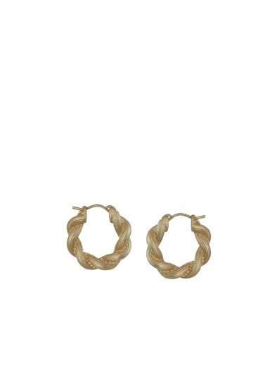 Hilda Twisted Rope Earrings in Gold from Big Metal