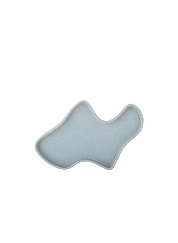 Lakey Blue Stoneware Tray from Bloomingville