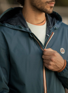 Carnoet Rain Coat in Washed Navy from Faguo