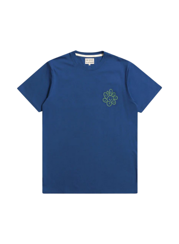 Basic T-Shirt Power to The Papas in Stargazer Blue from Far Afield