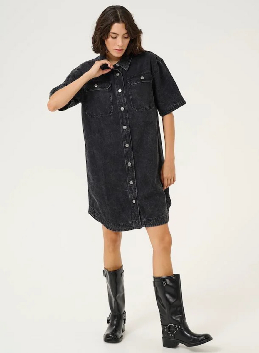 No Time To Chat Denim Dress