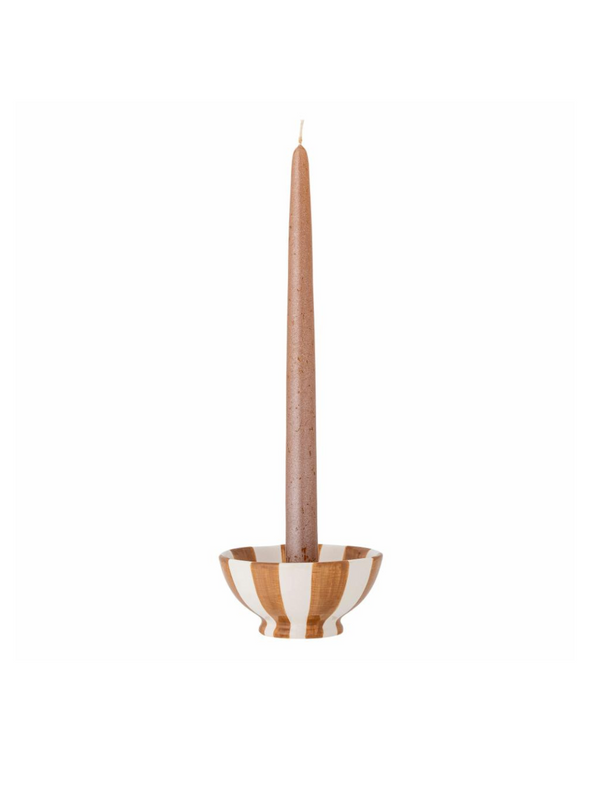 Eja Candle Holder in Brown from Bloomingville