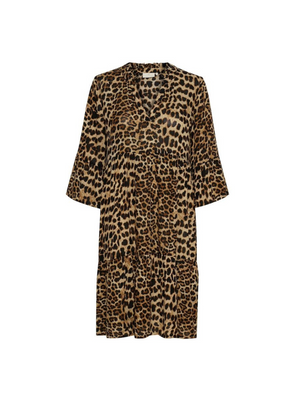 Hera Amber Dress Printed in Classic Leopard from Kaffe