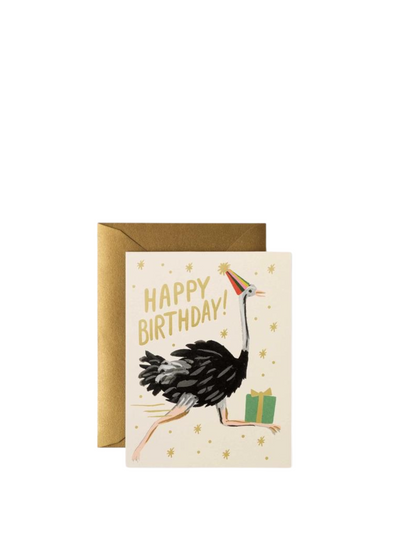 Ostrich Birthday Card from Rifle Paper Co.