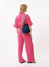 Ebene Knot Front Shirt in Fuchsia from FRNCH