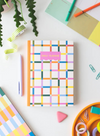 Rainbow Check 304 Page Daily Planner from Raspberry Blossom