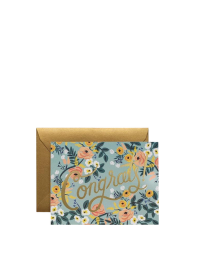 Blue Meadow Congrats Card from Rifle Paper Co.