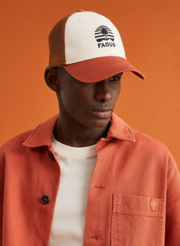 Cotton Cap in Terracotta + Camel from Faguo
