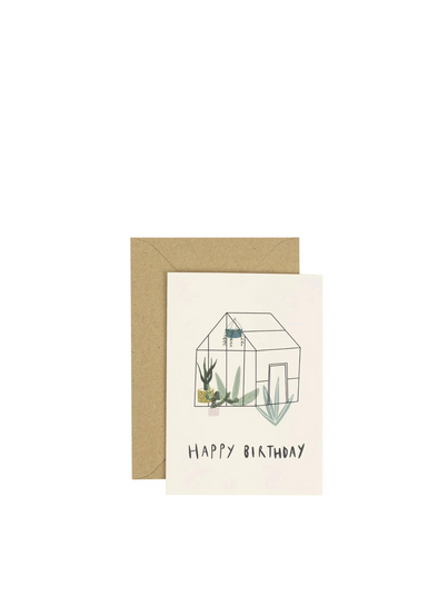Greenhouse Birthday Card from Plewsy