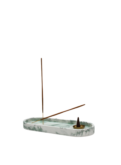 Studio 2 Multi Functional Tray/Incense Holder in Green from wxy.