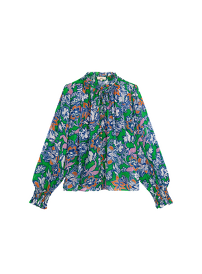 Latinos Blouse in Green Print from Suncoo