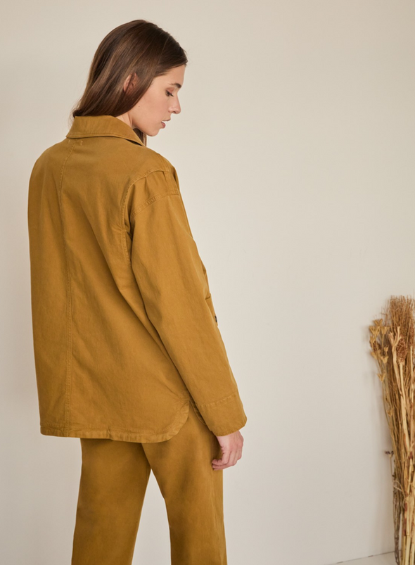 Remy Button Front Jacket Olive Green from Yerse