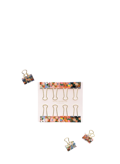 Lively Floral Binder Clips from Rifle Paper Co.