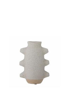 Beta Birka White Ceramic Vase from Bloomingville