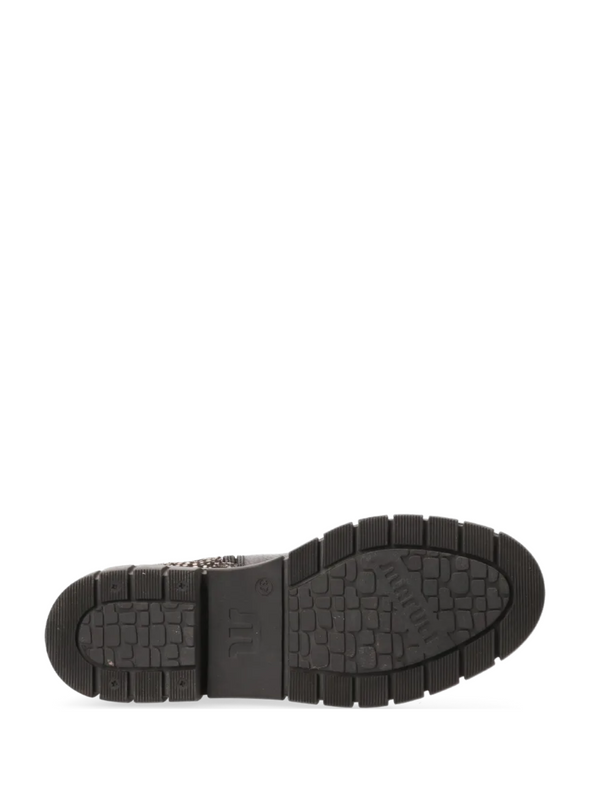 Tobi Leather Boot in Black/Pixel Black from Maruti