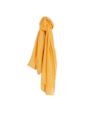 Plain Linen Scarf in Pumpkin from Indi & Cold