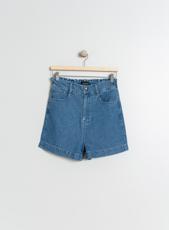Plain Twill Shorts in Denim from Indi & Cold