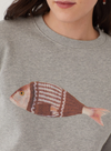 Fleece Sweater 'North Fish' Print from Nice Things