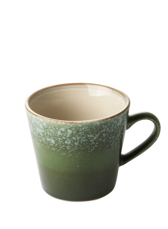 70's Style Cappuccino Mug in Grass from HK Living