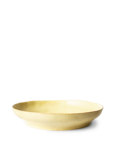 Bold & Basic Ceramics: Pasta Plate in Yellow/Brown from HK Living