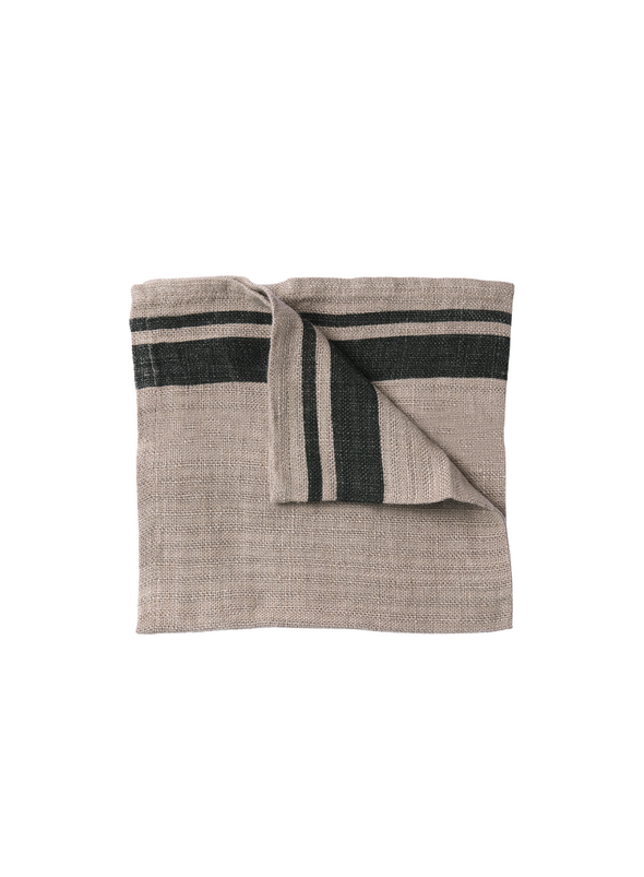 Nautral Striped Linen Napkins Set of 2 from HK Living