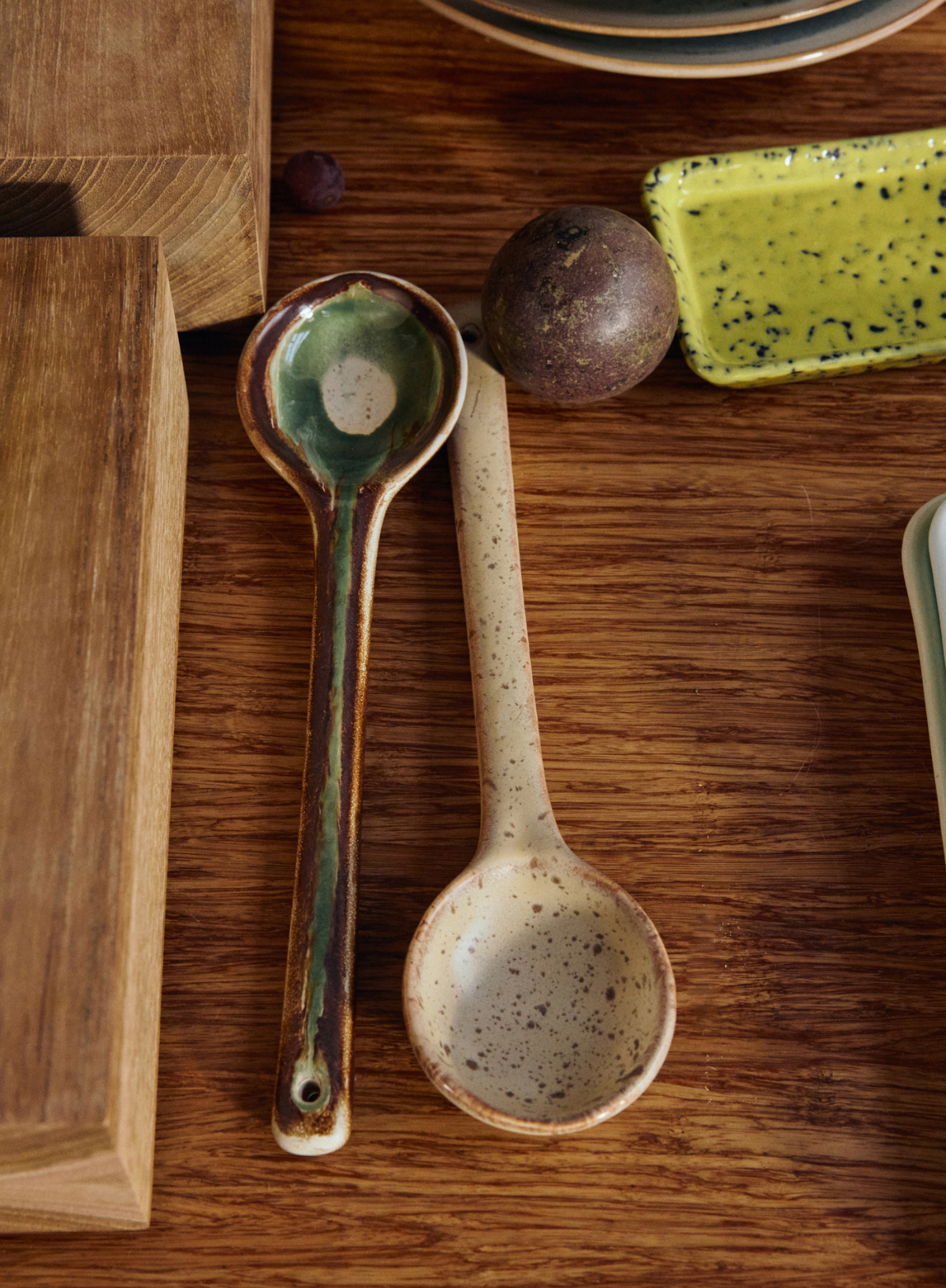 HK Living 70s Ceramics Serving Spoon in Hills Cream