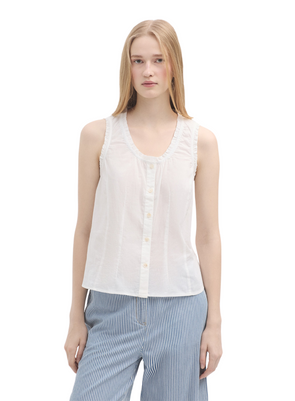Mini Ruffles Voile Top in White from Nice Things