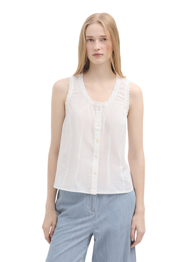 Mini Ruffles Voile Top in White from Nice Things