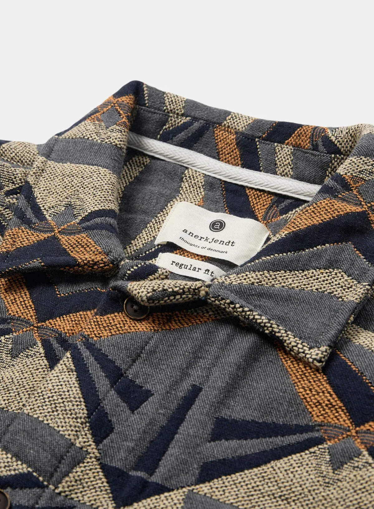 Oscar Pattern Overshirt in Wood Thrush from Anerkjendt