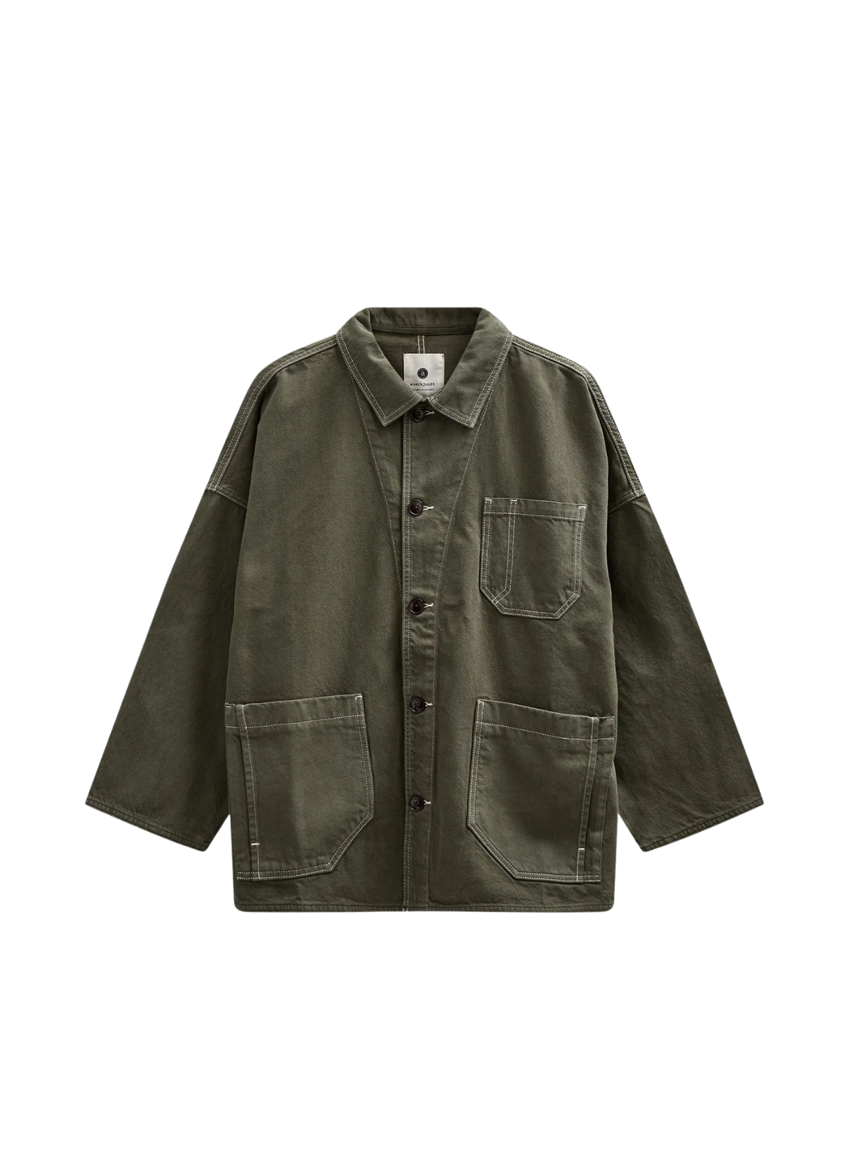 Anerkjendt Owen Twill Overshirt in Forest Night