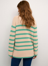 Cilla Knit Pullover in Sand Dollar/Gumpdrop Green from Kaffe