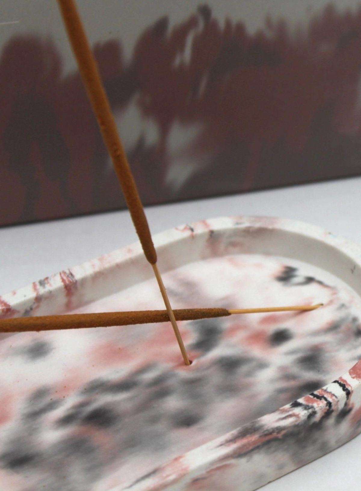 Studio 2 Multi Functional Incense Holder in Red Black from wxy.