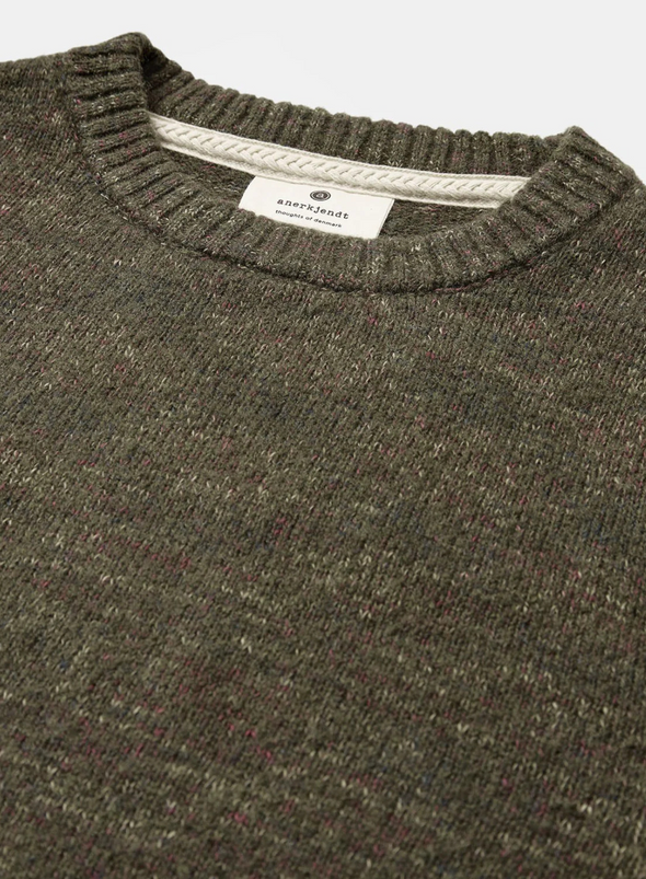 Sune Space Yarn Crew Neck in Forest Night from Anerkjendt
