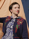 Vera Large Embroidery Cardigan in Navy Berries from Palava