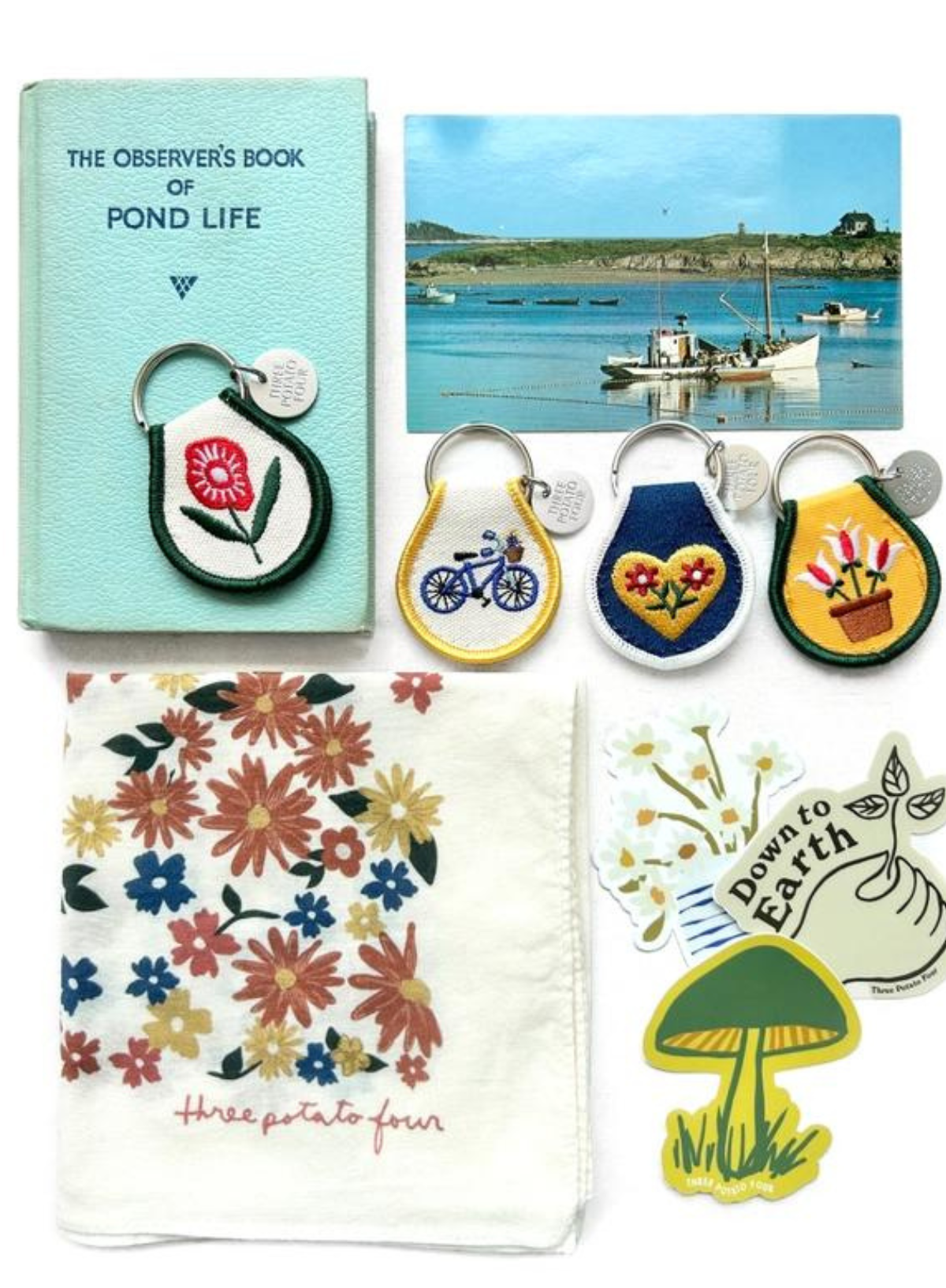 Patch Keychain - Poppy Flower from Three Potato Four