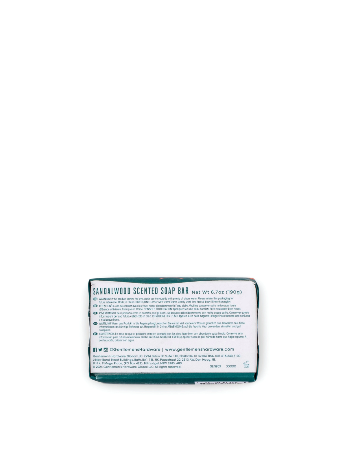 The Golfer’s Soap - Sandalwood from Gentlemen's Hardware