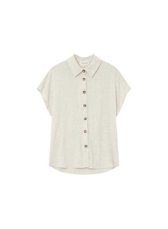 Perez Shirt in Beige from Grace & Mila