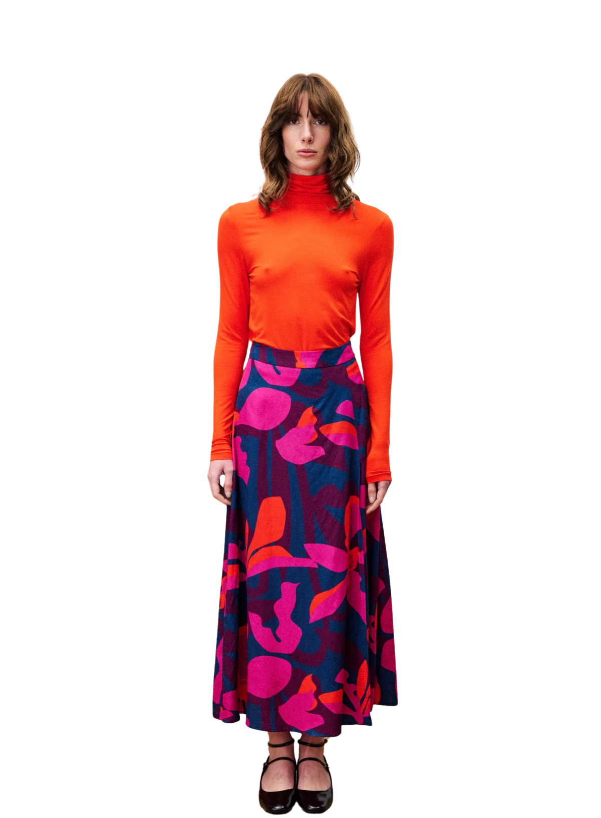 FRNCH Long Sleeve Orange Top