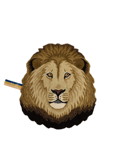 Ari Lion Head Wool Rug Large from Doing Goods
