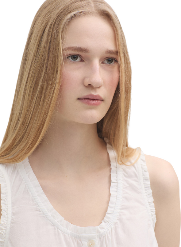 Mini Ruffles Voile Top in White from Nice Things