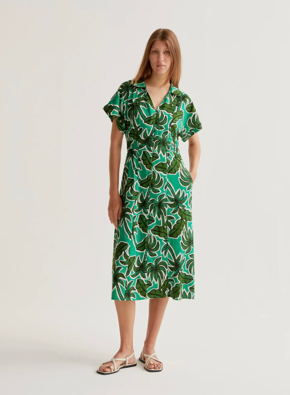 Compañia Fantastica Midi Dress in Palm Tree