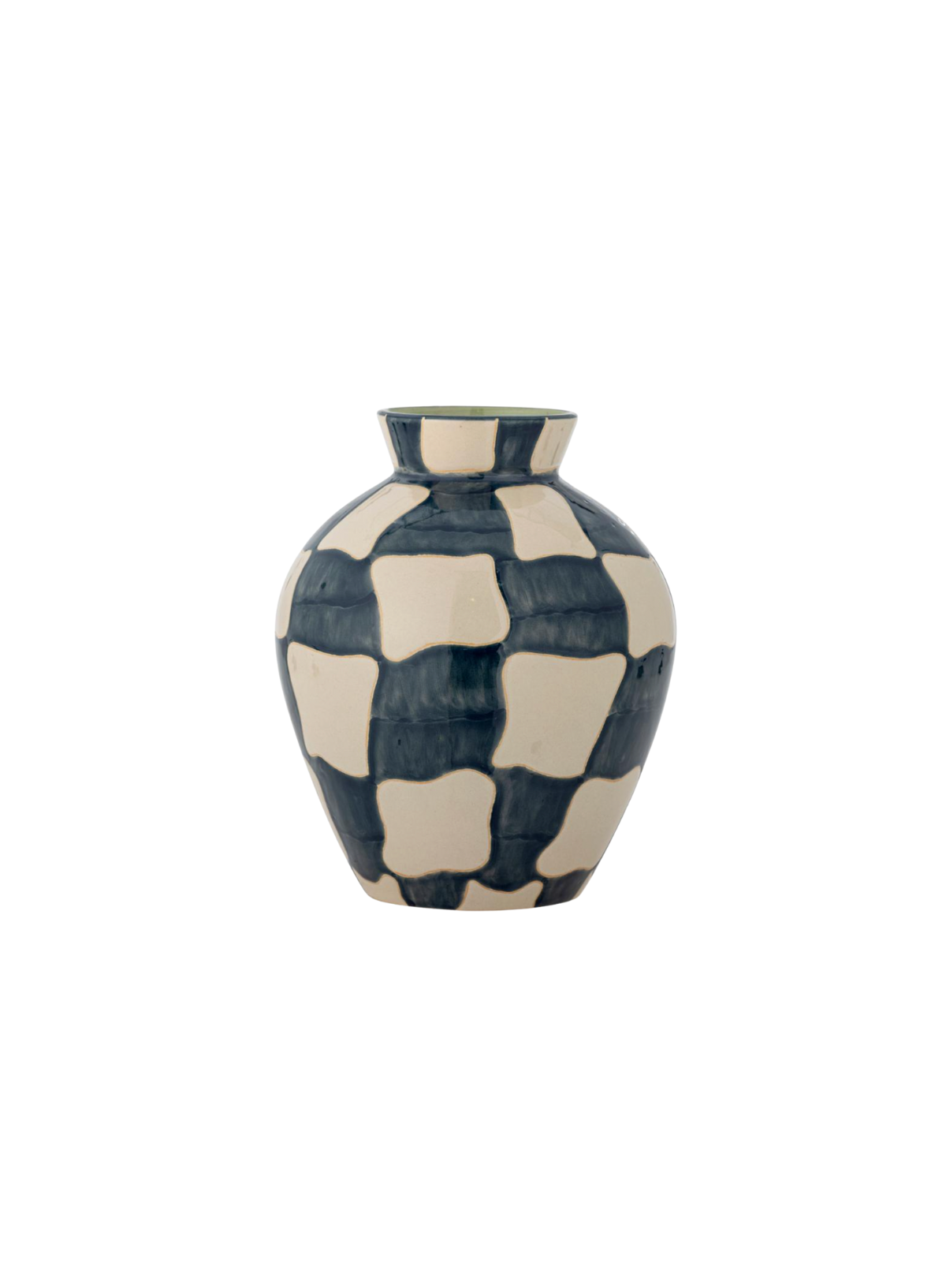 Bloomingville Check Stoneware Vase