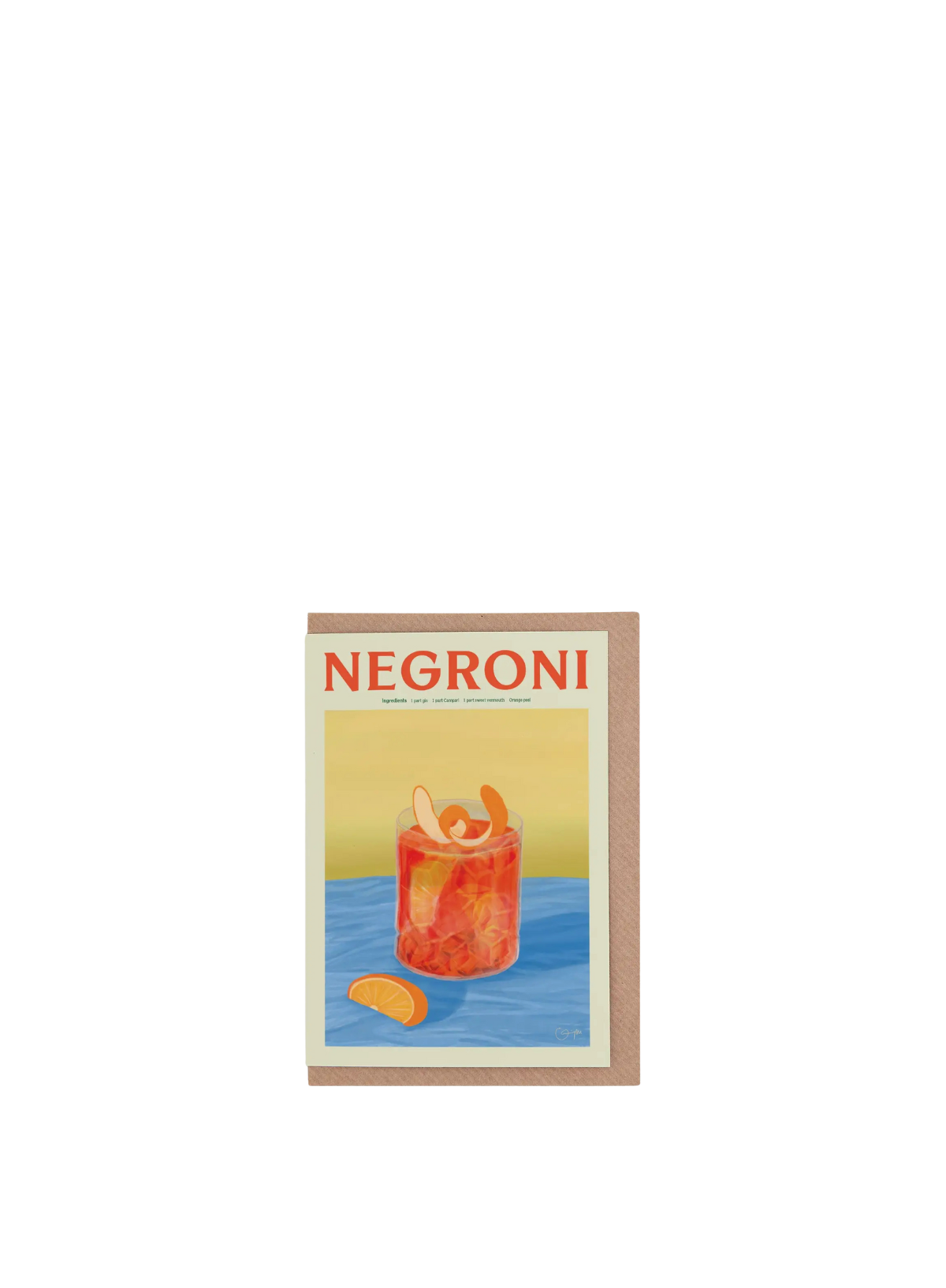 Negroni Card from Evermade