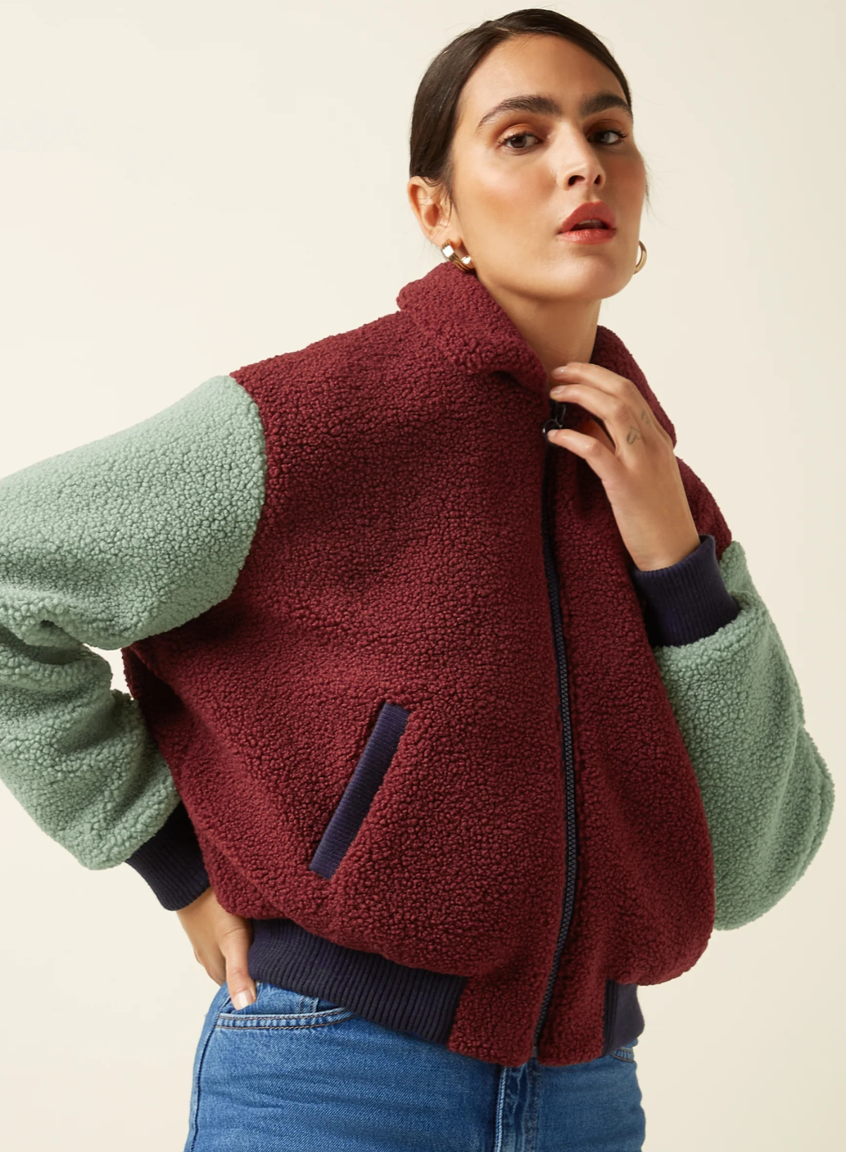 Fay Teddy Jacket in Beet Red from King Louie