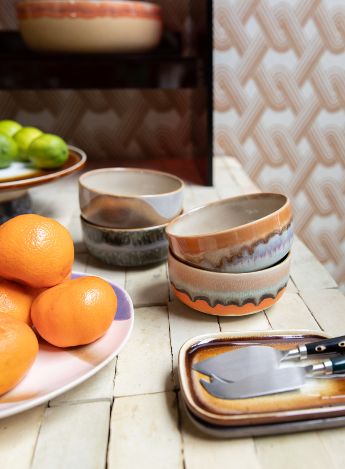 70's Ceramics Dessert Bowl in Fern from HK Living